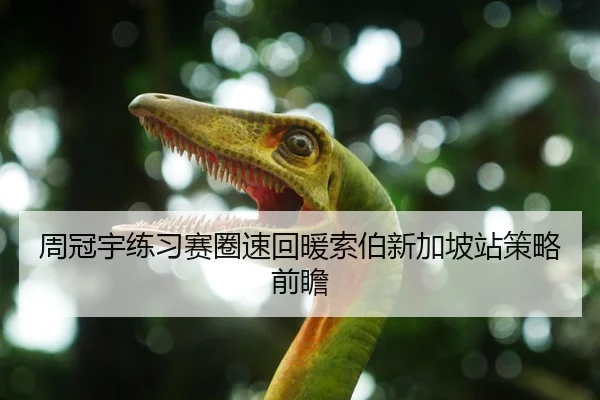 周冠宇练习赛圈速回暖索伯新加坡站策略前瞻
